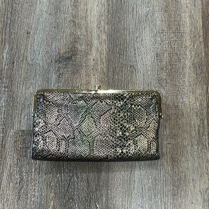HOBO International Lauren Wallet metallic snake print